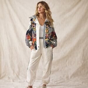 Vintage 1990s East West Nylon Multicolored Streetwear Track Suit M